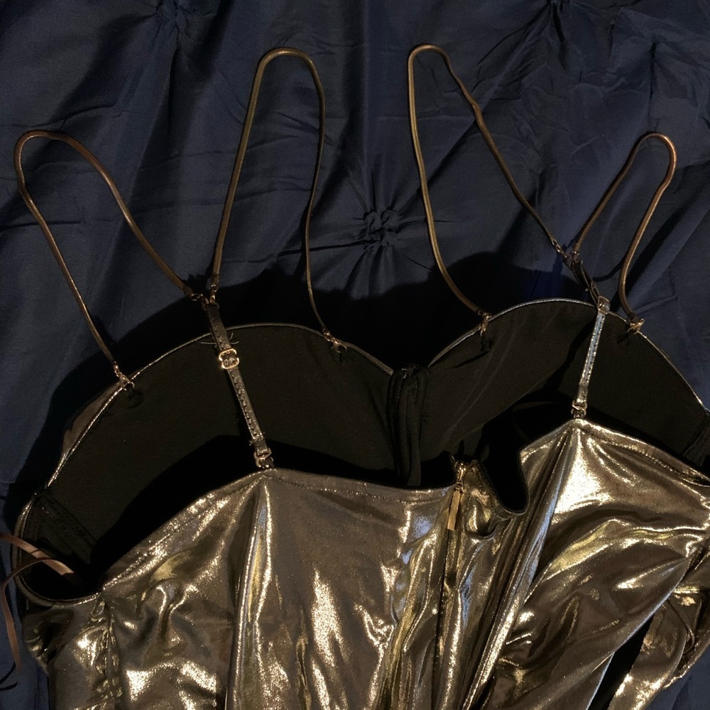 Viral JLuxlable light gold visions of you midi dress 2X chain straps, sold out - Picture 9 of 16